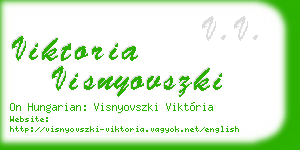 viktoria visnyovszki business card
