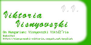 viktoria visnyovszki business card